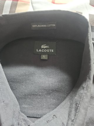 Camicia Lacoste Uomo Grigia Taglia L