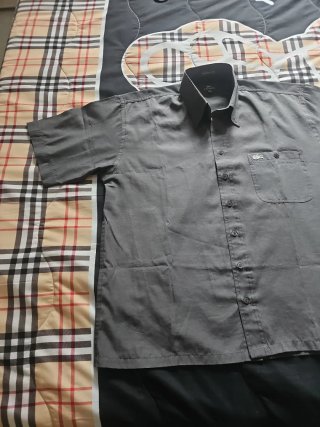 Camicia Lacoste Uomo Grigia Taglia L