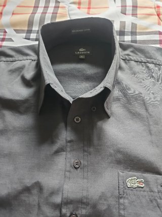 Camicia Lacoste Uomo Grigia Taglia L
