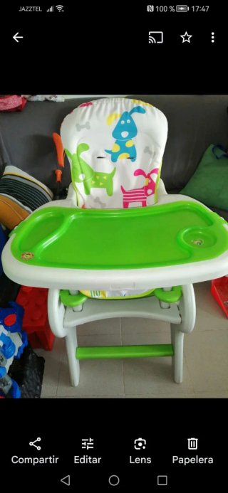 Trona para bebé con estampado de perros recojer en