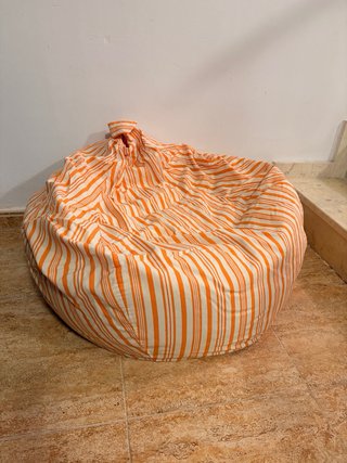 Puff pera grande artesanal desenfundable