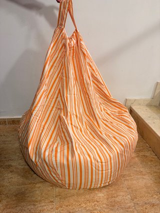 Puff pera grande artesanal desenfundable