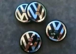 4 TAPABUJES CENTRO RUEDA LLANTA VOLKSWAGEN 65/56MM
