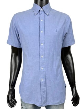 Camicia Ralph Lauren Uomo Azzurra Oxford Slim M