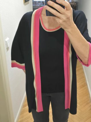 Conjunto Derhy Negro y Rosa Talla S grande,una M