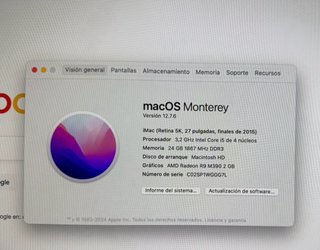 Componenti iMac 27 pollici fine 2015