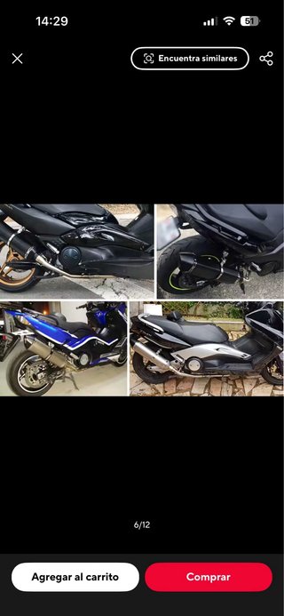 Sistema de escape Yamaha azul titanio