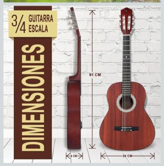 Guitarra Acústica con Funda y Accesorios