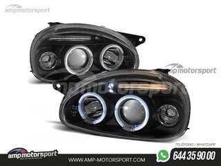 FAROS DELANTEROS OJOS DE ANGEL PARA OPEL CORSA B
