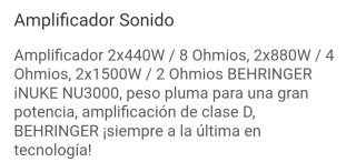 Equipo de sonido completo behringer