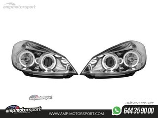 FAROS DELANTEROS OJOS DE ANGEL PARA RENAULT CLIO