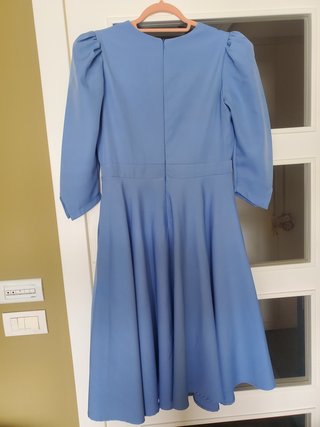 Vestido azul invitada Marta in Brazil