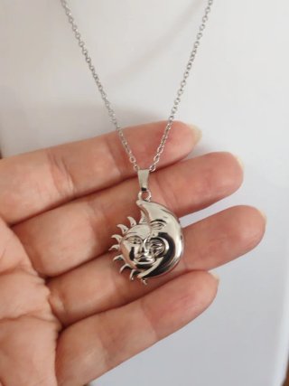 Collana Soleluna Acciaio Argento