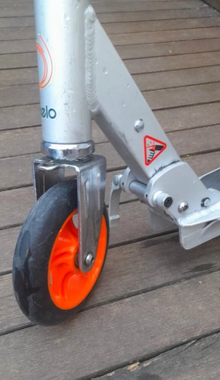 Patinete Oxelo plateado y naranja OFERTA JULIO