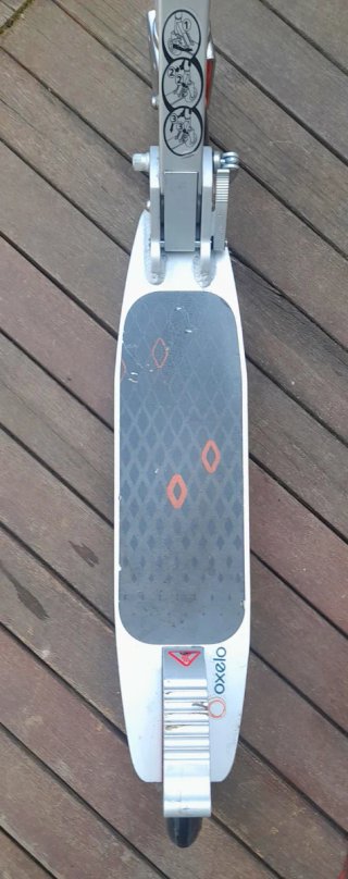 Patinete Oxelo plateado y naranja OFERTA JULIO