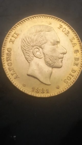 Moneda de Oro Alfonso XII 1881