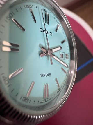Relógio Casio Tiffany Azul Prata