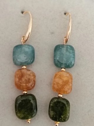 Orecchini argento con pietre colorate