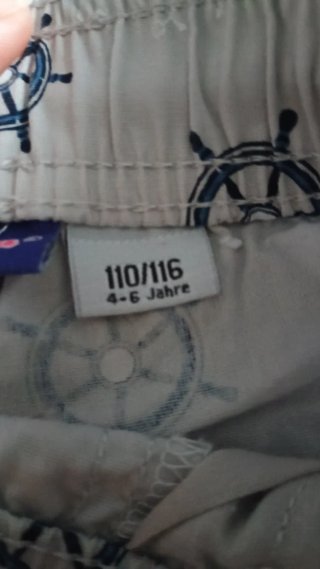 Pantaloncini bimbo 5-6 anni tema marino