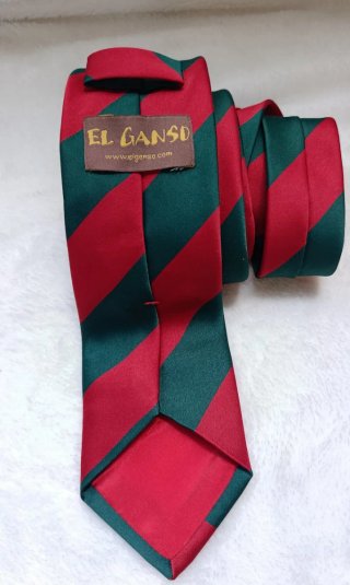 Corbata El Ganso Rayas Rojo y Verde