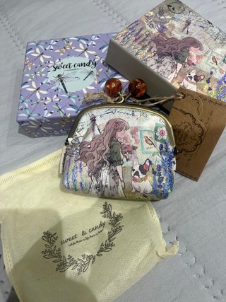 Monedero Sweet Candy con diseño de chica y perro