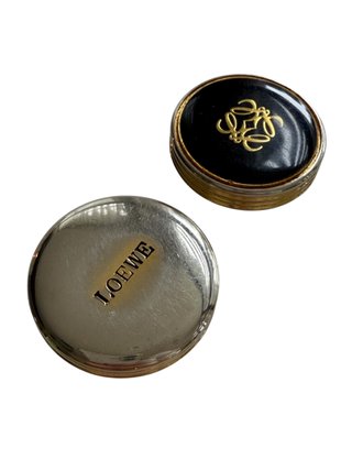 Pastillero Loewe Vintage Años 80 Negro y Dorado