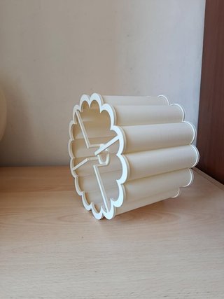 paralume moderno a fiore bianco osso
