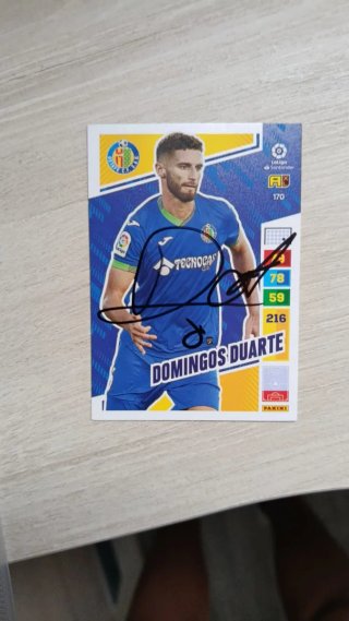 Cromo firmado Domingos Duarte Getafe
