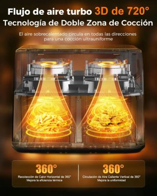 YASHE Freidora Doble 9L