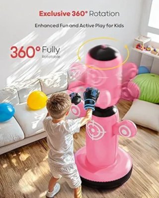 Saco Boxeo Infantil Giratorio 360°