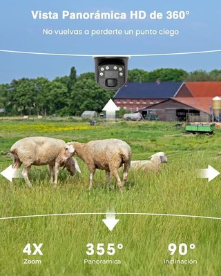 Cámara Vigilancia 4G Solar 2K NUEVA