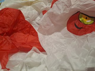 Disfraz inflable de pollo para niño