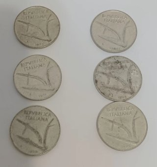 Lotto 6 Monete 10 Lire Spighe Rare 1952