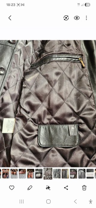 Chaqueta de Piel Fashion Club Talla L