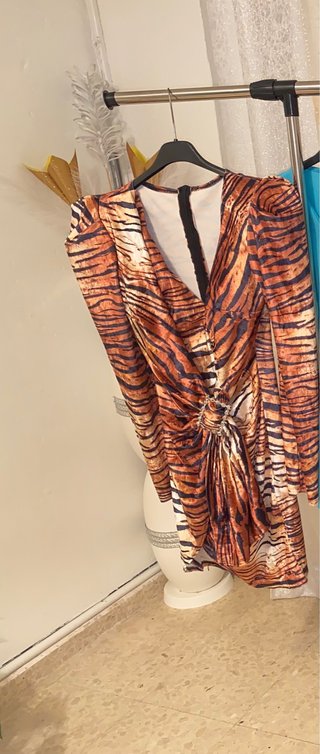 Vestido de fiesta estampado animal