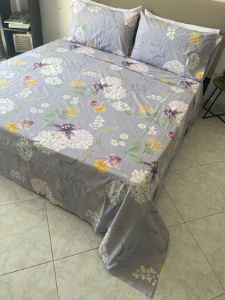 Nuovo Completo Lenzuola Cotone 100% matrimoniale