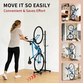 Soporte Bicicleta Vertical con Ruedas