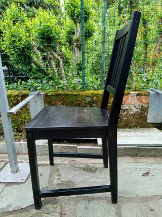 Set 4 sedie in legno nere