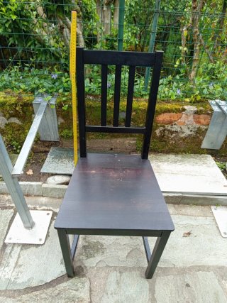 Set 4 sedie in legno nere