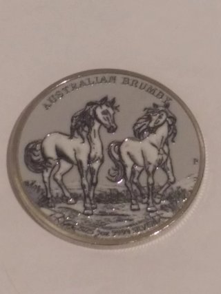 Moneda Conmemorativa Caballos Australianos Brumby