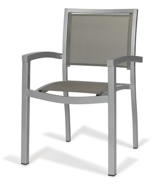 Sillón de terraza metálico y tela