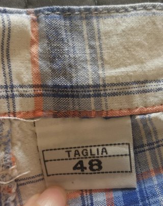 Pantaloncini/Bermuda Dong Fang a quadri Tg48