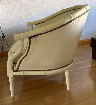 Par de butacas vintage verde y blanco