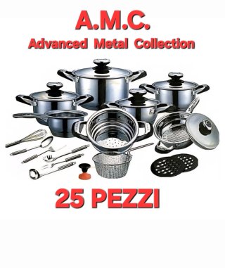 A.M.C. Set Pentole 25 Pezzi