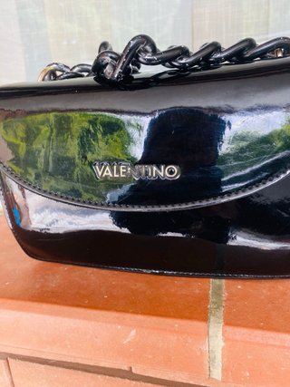 Borsa Valentino nera lucida