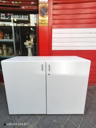 Armario bajo oficina blanco