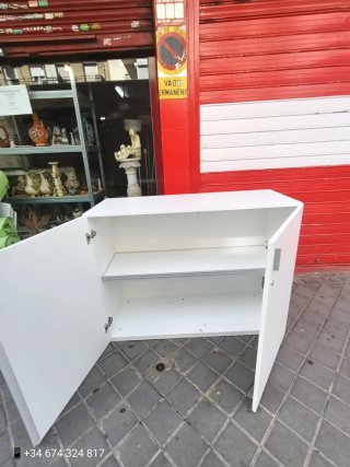 Armario bajo oficina blanco