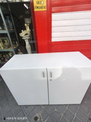 Armario bajo oficina blanco