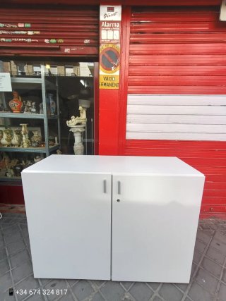 Armario bajo oficina blanco