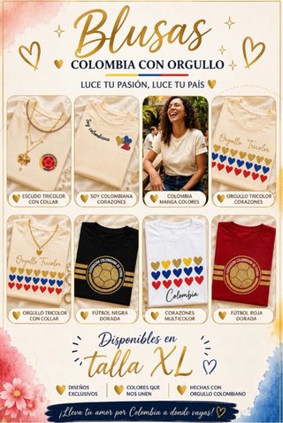 Blusas Colombia Talla S M L XL